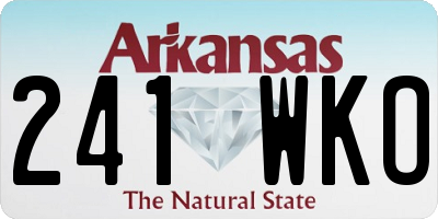 AR license plate 241WKO