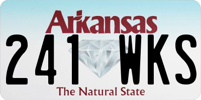 AR license plate 241WKS