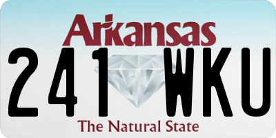 AR license plate 241WKU