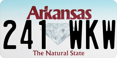 AR license plate 241WKW