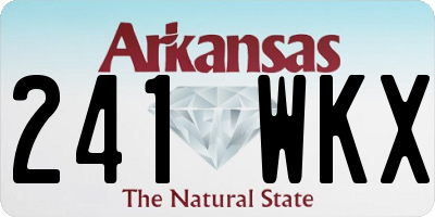 AR license plate 241WKX