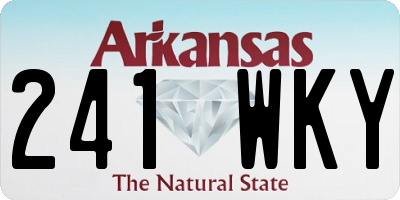 AR license plate 241WKY