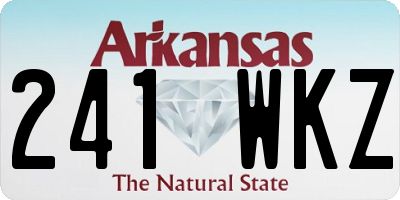 AR license plate 241WKZ