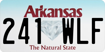 AR license plate 241WLF