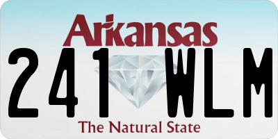 AR license plate 241WLM
