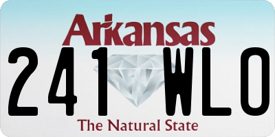 AR license plate 241WLO