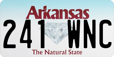AR license plate 241WNC