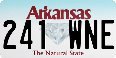 AR license plate 241WNE