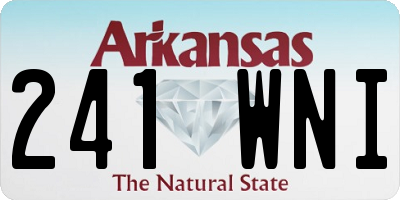 AR license plate 241WNI