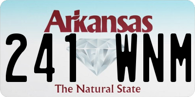 AR license plate 241WNM