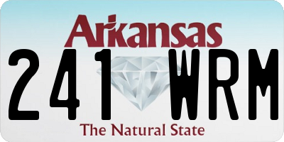 AR license plate 241WRM