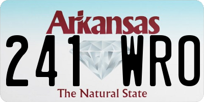 AR license plate 241WRO