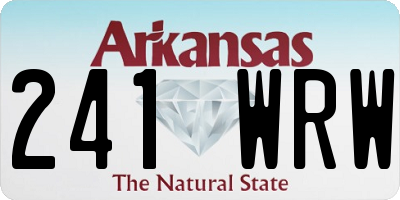 AR license plate 241WRW