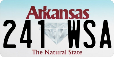 AR license plate 241WSA