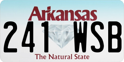 AR license plate 241WSB