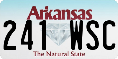AR license plate 241WSC