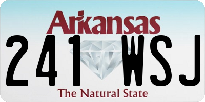 AR license plate 241WSJ
