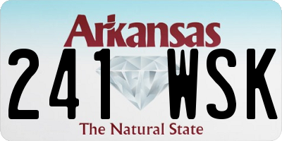 AR license plate 241WSK