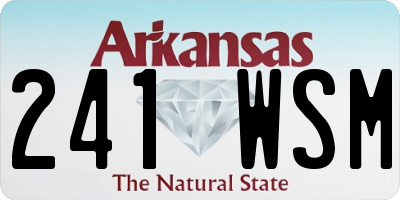 AR license plate 241WSM