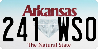 AR license plate 241WSO