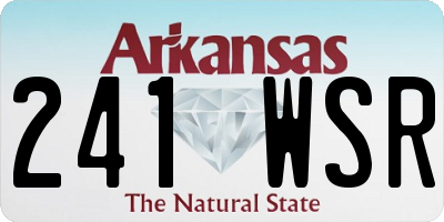 AR license plate 241WSR