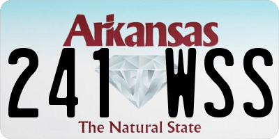 AR license plate 241WSS