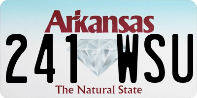 AR license plate 241WSU
