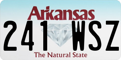 AR license plate 241WSZ