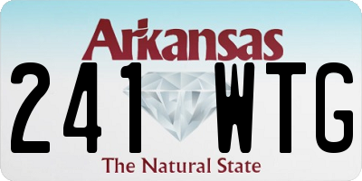 AR license plate 241WTG