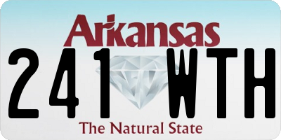 AR license plate 241WTH