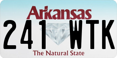 AR license plate 241WTK
