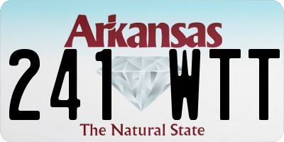 AR license plate 241WTT