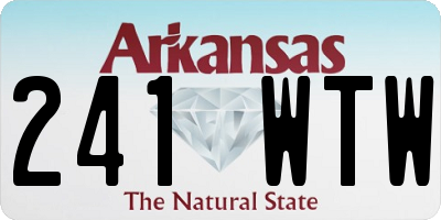 AR license plate 241WTW
