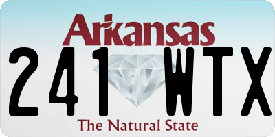 AR license plate 241WTX