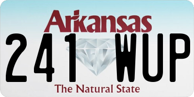 AR license plate 241WUP