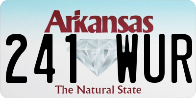 AR license plate 241WUR