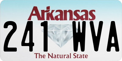AR license plate 241WVA