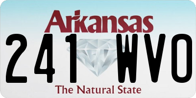 AR license plate 241WVO