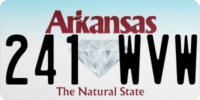 AR license plate 241WVW