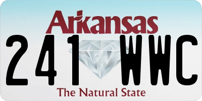 AR license plate 241WWC