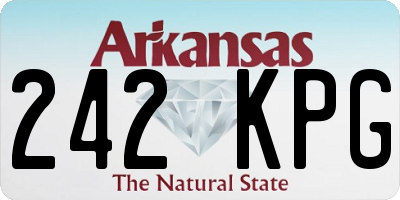 AR license plate 242KPG