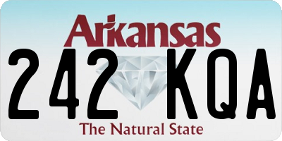 AR license plate 242KQA