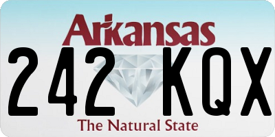 AR license plate 242KQX