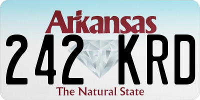 AR license plate 242KRD