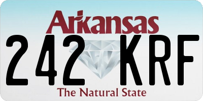 AR license plate 242KRF