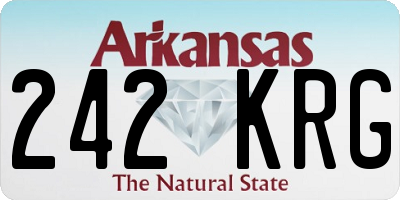 AR license plate 242KRG