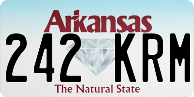 AR license plate 242KRM