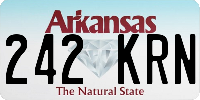 AR license plate 242KRN