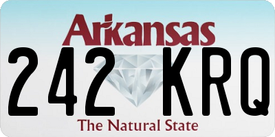 AR license plate 242KRQ