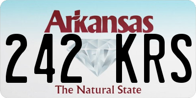 AR license plate 242KRS